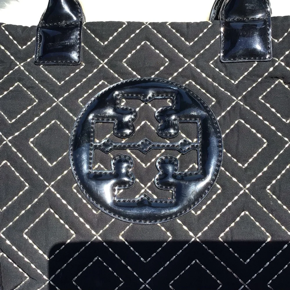 Tory Burch Ella Diamond Print Tote - Picture 4 of 16